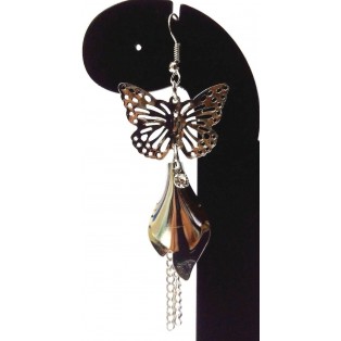 Silver Contemporary Earring Jhumka Jhumki Fashion Jewelry Drop Dangle Long EA287